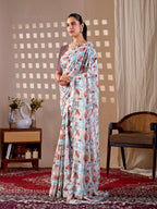 Aastha Fashion Multi Monsoon Printed Saree | Grocsy
