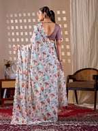 Aastha Fashion Multi Monsoon Printed Saree | Grocsy