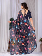 Aastha Fashion Multi Monsoon Printed Saree | Grocsy