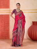 Aastha Fashion Rani Pure Silk Handloom Weaving Saree | Grocsy
