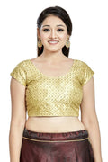 Aastha Fashion Gold Sequence Matti Boat Neck Blouse | Grocsy