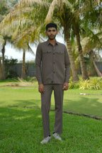 Azure Brown Shacket by Hilo Design | Grocsy