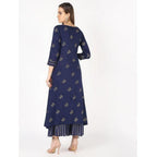Cheera Women's Hand Block Print A-Line Kurta (CH042K) | Grocsy