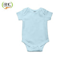 AHC Soft Cotton Short-Sleeve Bodysuits Solid Onesies New Born Infant Dress - Blue/Grey/Green | Grocsy