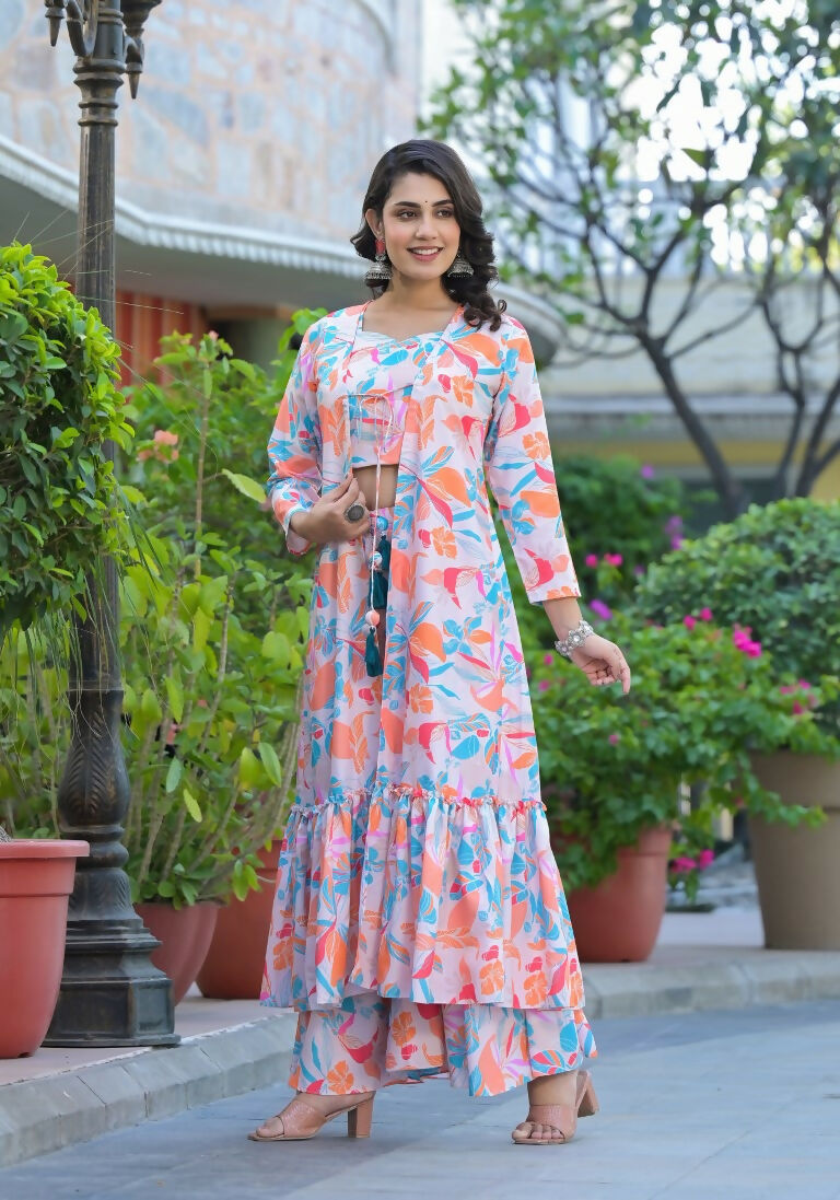 Designer Stylish Off White With Multi Ab Cotton Stitched jacket Style - Anbazaar | Grocsy