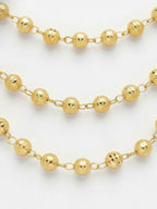 NVR Women Gold Plated Artificial Beads Layered Chain | Grocsy