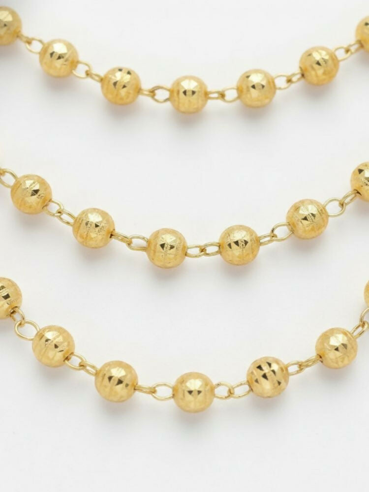 NVR Women Gold Plated Artificial Beads Layered Chain | Grocsy