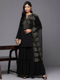 Ahalyaa Women's Traditional wear Kurta Set - Black | Grocsy