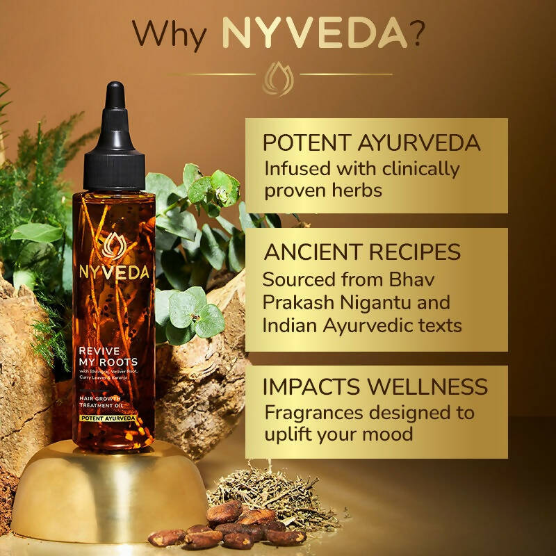 Nyveda Hair Growth Treatment Oil | Revive My Roots | Grocsy