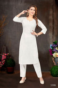 Joban Fashion Rayon White Color Kurta Set | Grocsy