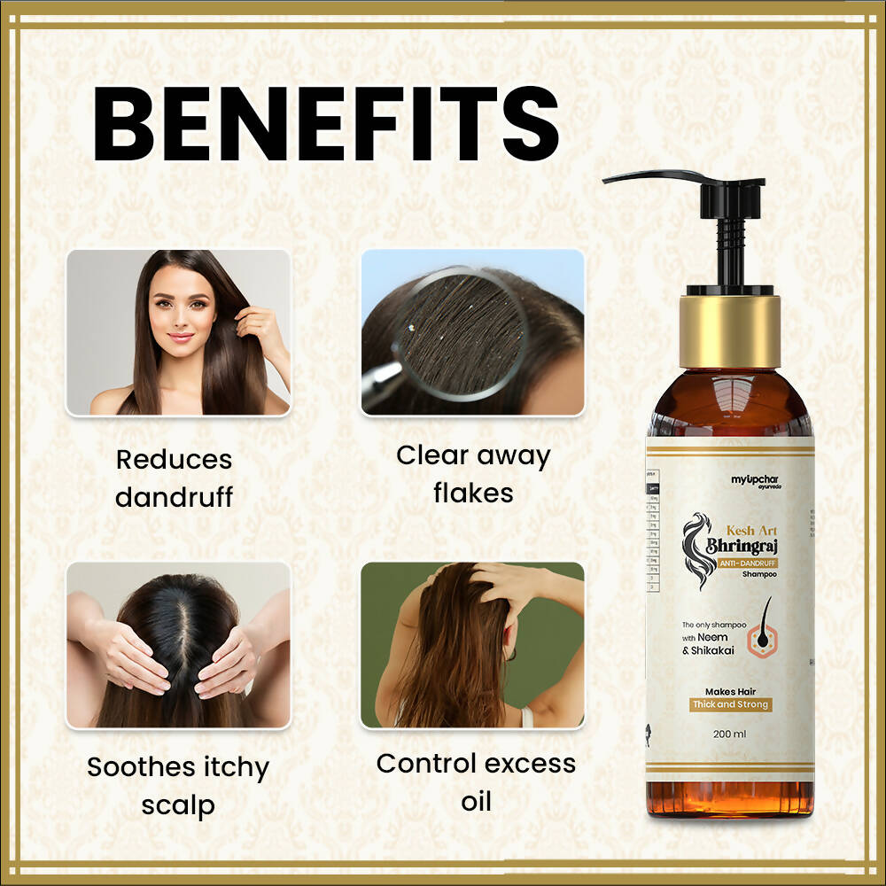 myUpchar Ayurveda KeshArt Bhringraj Anti-Dandruff Shampoo | Grocsy