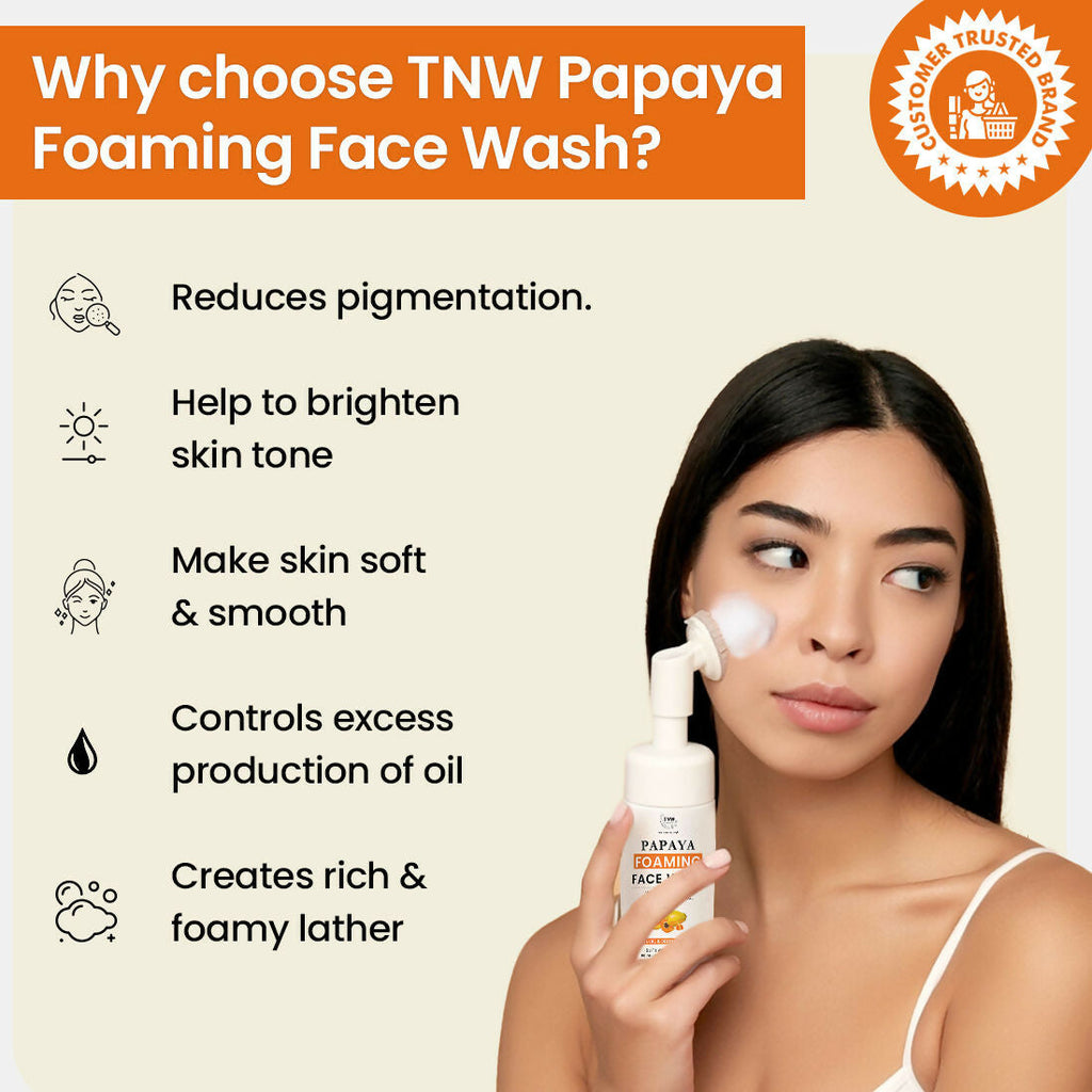 The Natural Wash Papaya Foaming Face Wash | Grocsy