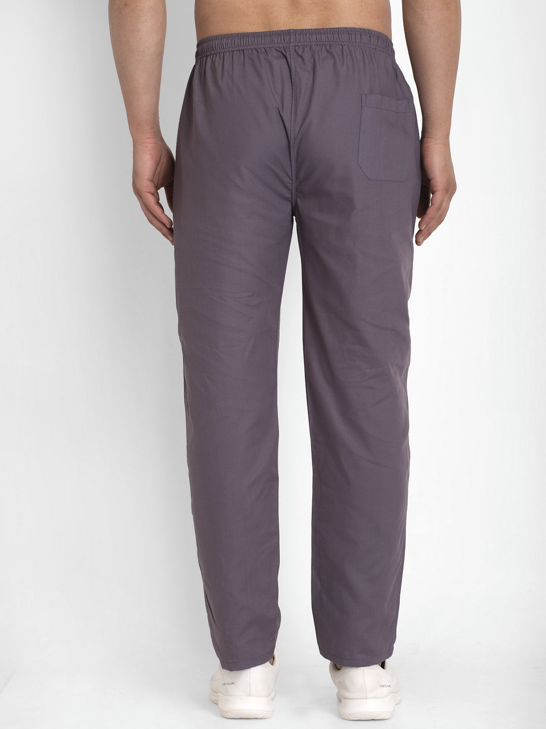 Jainish Men's Grey Solid Cotton Track Pants ( JOG 011Grey ) | Grocsy