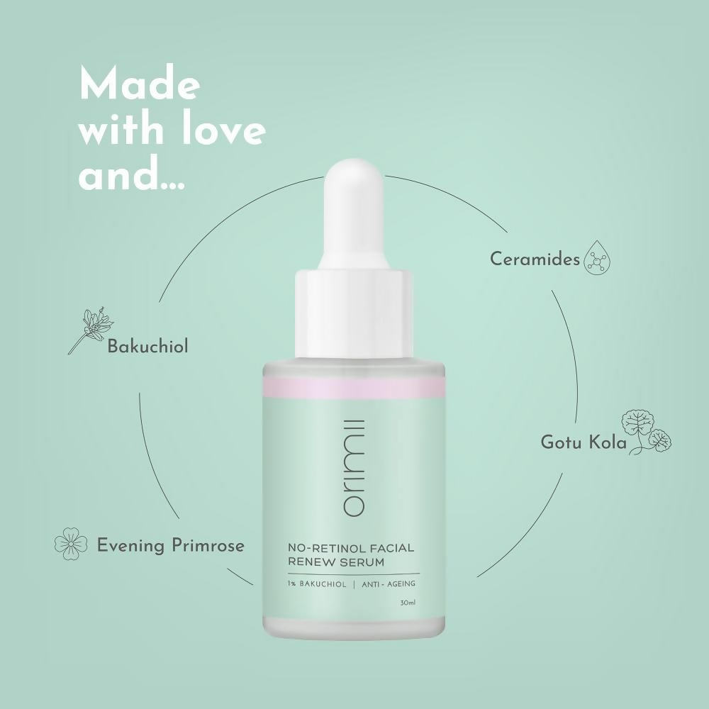 Orimii No Retinol Anti Ageing 1% Bakuchiol Face Serum | Grocsy