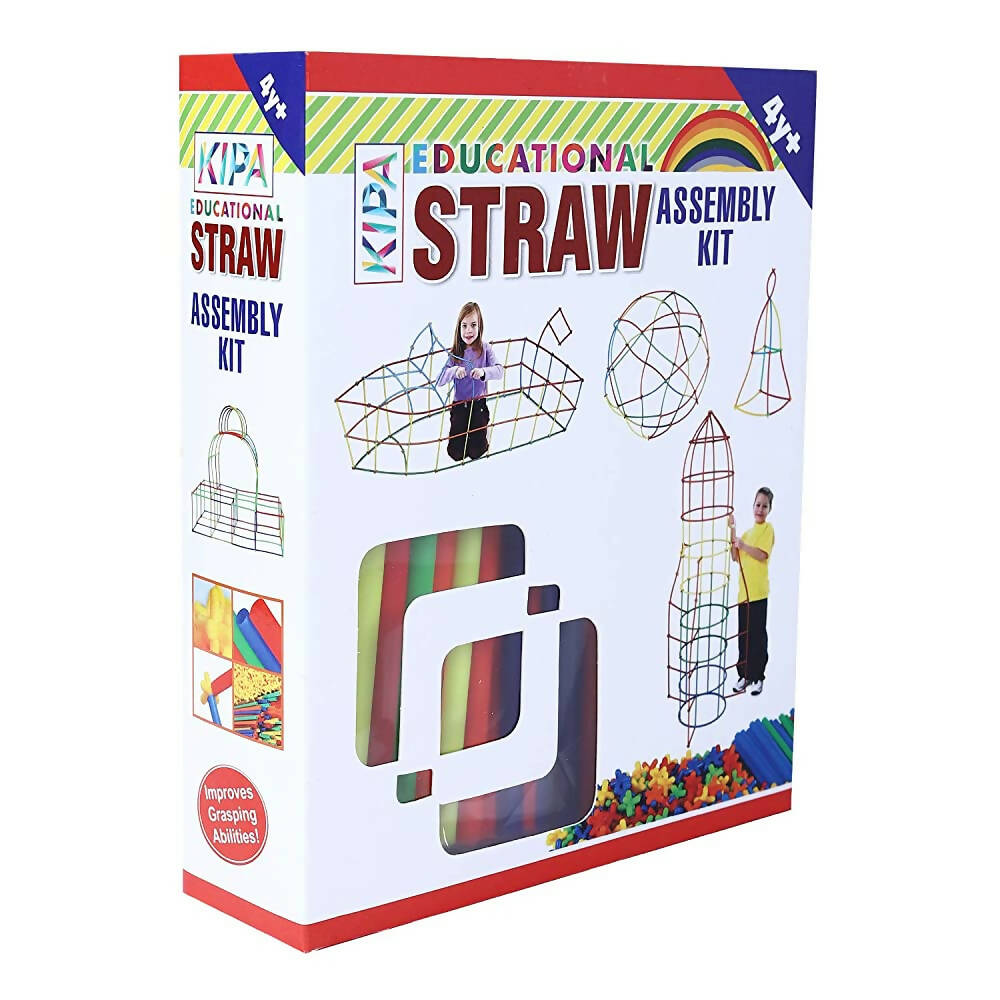 Kipa Children's Puzzle Straw Assembly, Educational Play and Learn Plastic Building Construction, Stitching Assembly Straw Build Blocks Creative Toy | Grocsy
