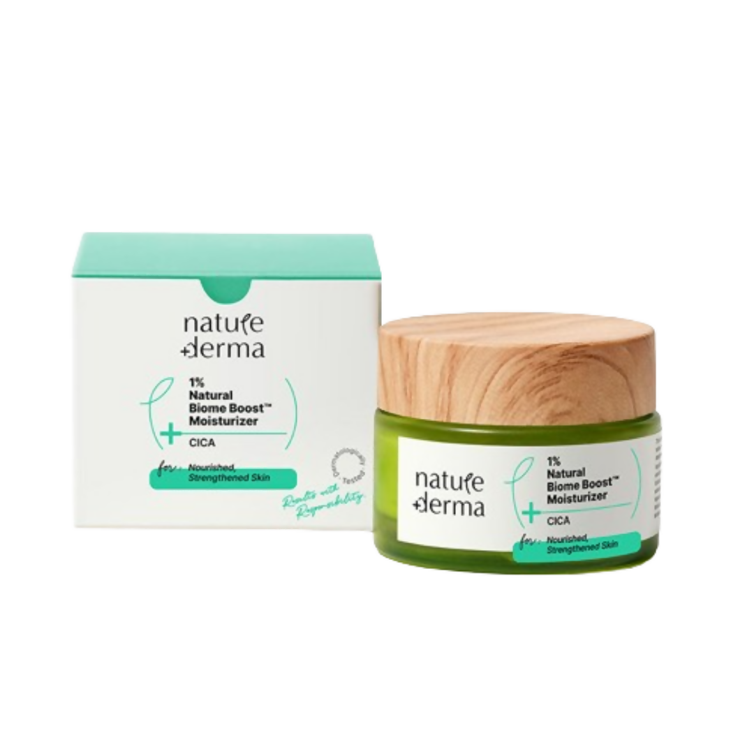 Nature Derma 1% Natural Biome-Boost Moisturizer With CICA | Grocsy