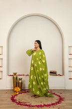 Joban Fashion Green Tie & Dye Cotton Suit Set | Grocsy
