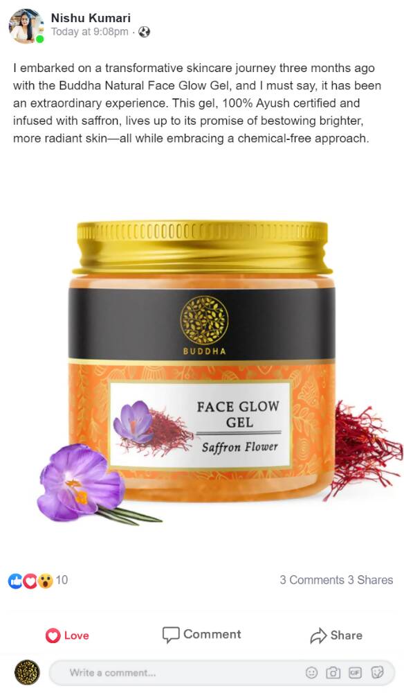 Buddha Natural Face Glow Gel | Grocsy