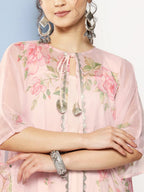 Ahalyaa Women Solid Crepe Co-Ords With Shrug | Grocsy