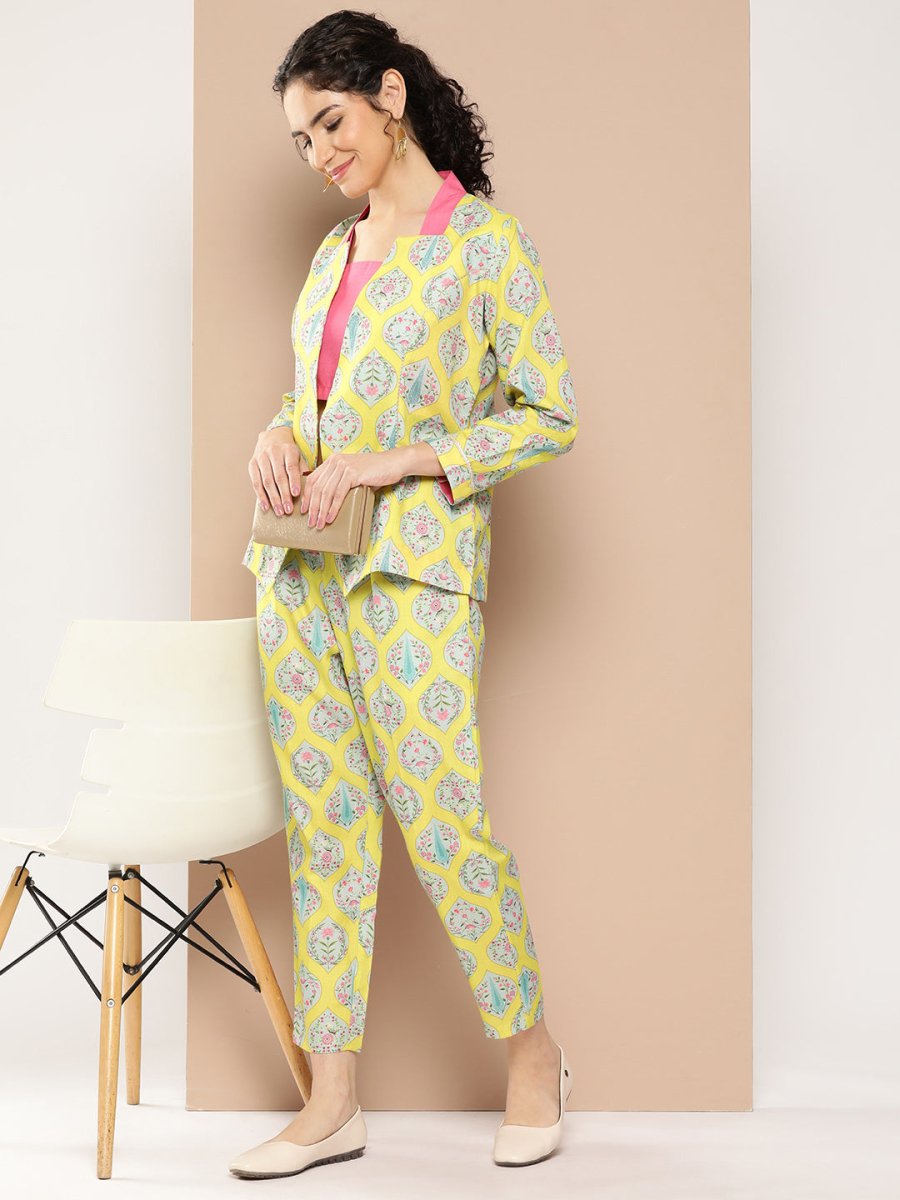 Ahalyaa Women Ethnic Motifs Printed Co-Ords | Grocsy