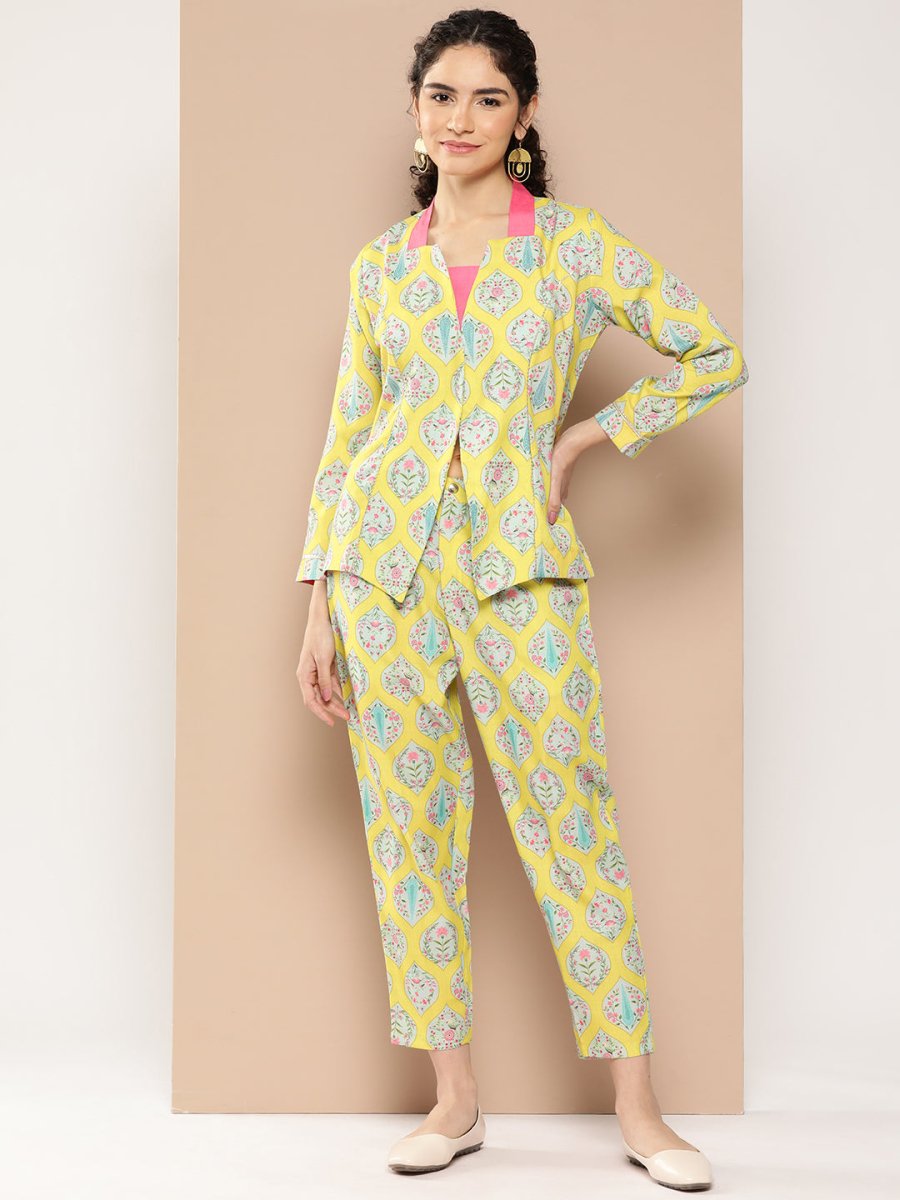 Ahalyaa Women Ethnic Motifs Printed Co-Ords | Grocsy