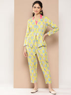Ahalyaa Women Ethnic Motifs Printed Co-Ords | Grocsy