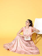 Ahalyaa Floral Printed Maxi Ethnic Dress | Grocsy