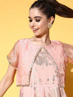 Ahalyaa Floral Printed Maxi Ethnic Dress | Grocsy