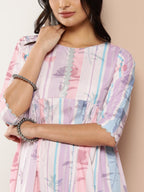 Ahalyaa Women Floral Printed Maxi Ethnic Dress | Grocsy