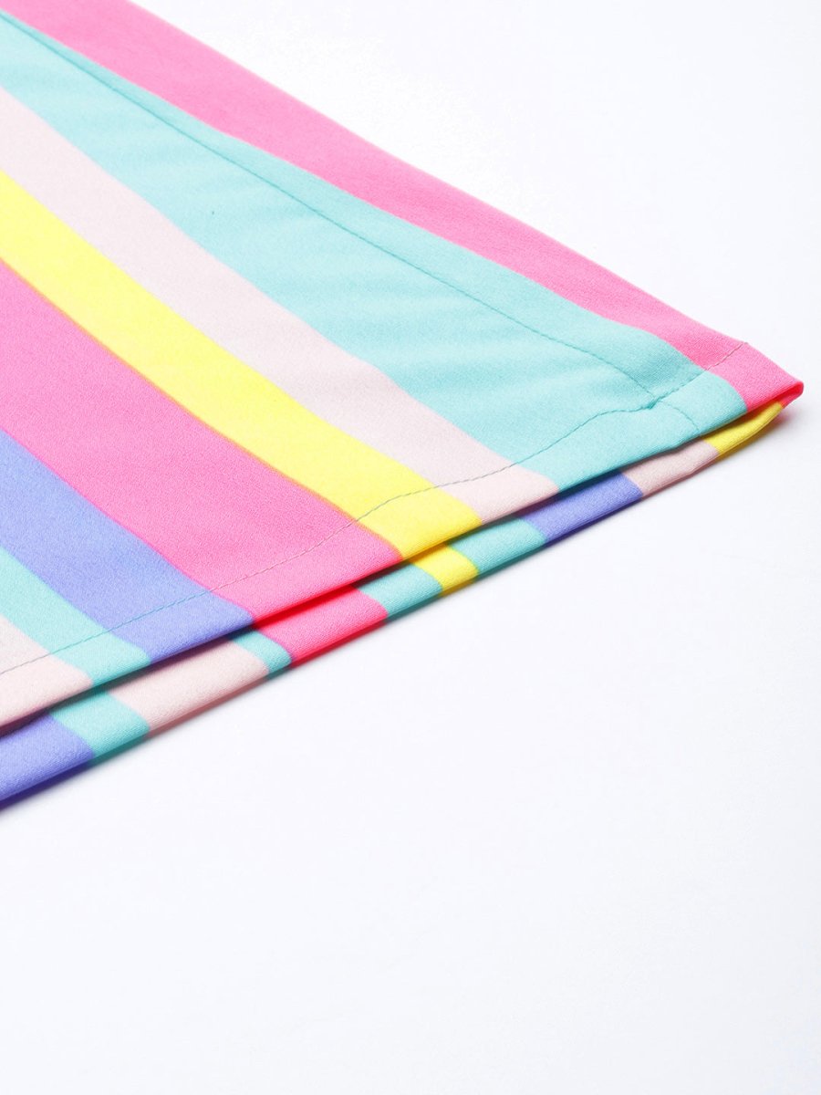 Ahalyaa Multicoloured Striped Basic Jumpsuit | Grocsy