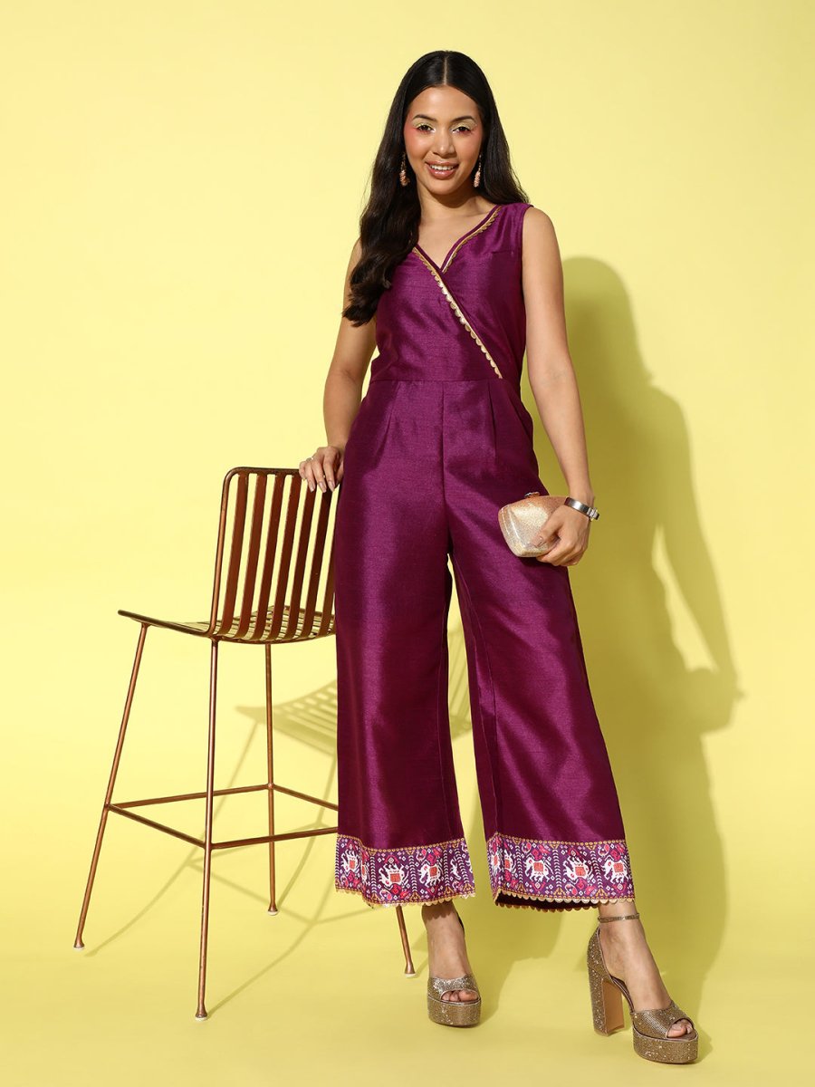 Ahalyaa Solid Basic Jumpsuit | Grocsy