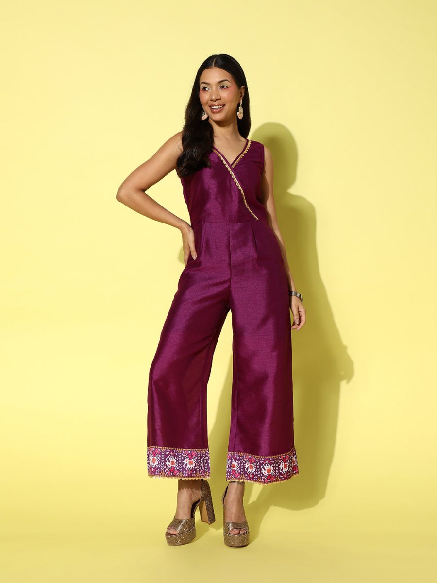 Ahalyaa Solid Basic Jumpsuit | Grocsy