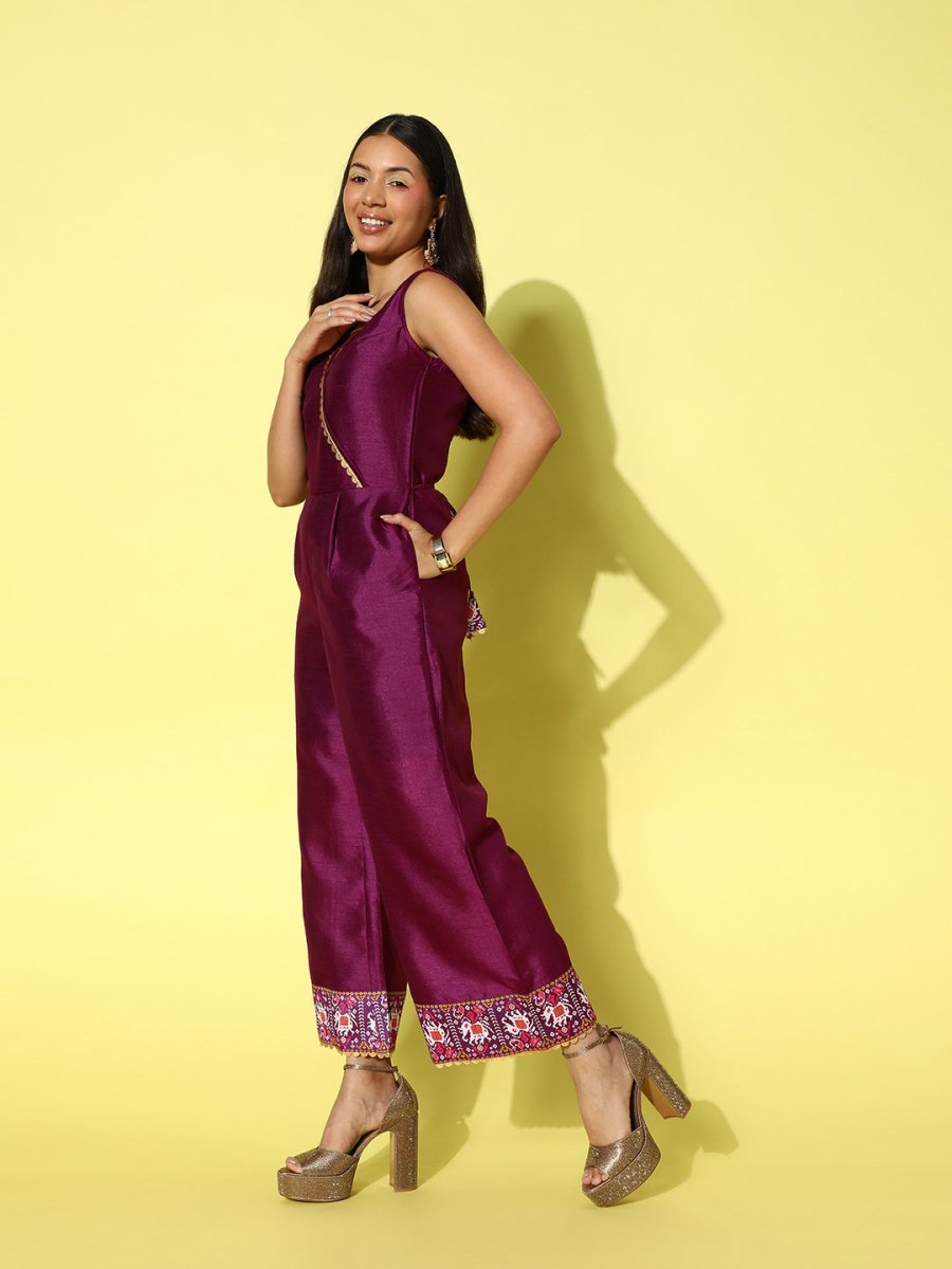 Ahalyaa Solid Basic Jumpsuit | Grocsy