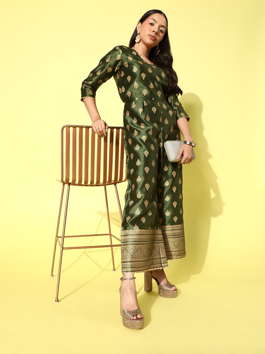 Ahalyaa Printed Basic Jumpsuit | Grocsy