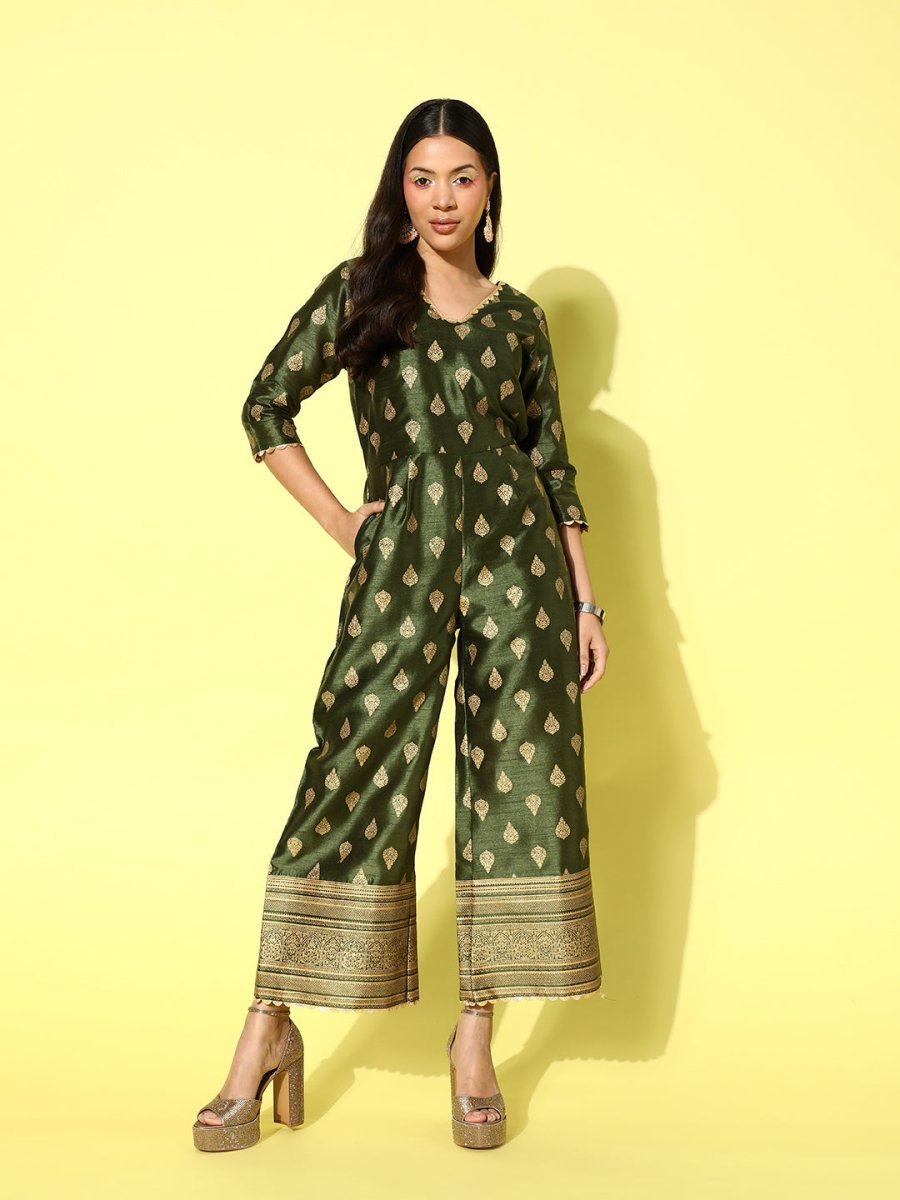 Ahalyaa Printed Basic Jumpsuit | Grocsy