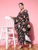 Ahalyaa Women Floral Printed Gotta Patti Kurta with Palazzos | Grocsy