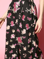 Ahalyaa Women Floral Printed Gotta Patti Kurta with Palazzos | Grocsy