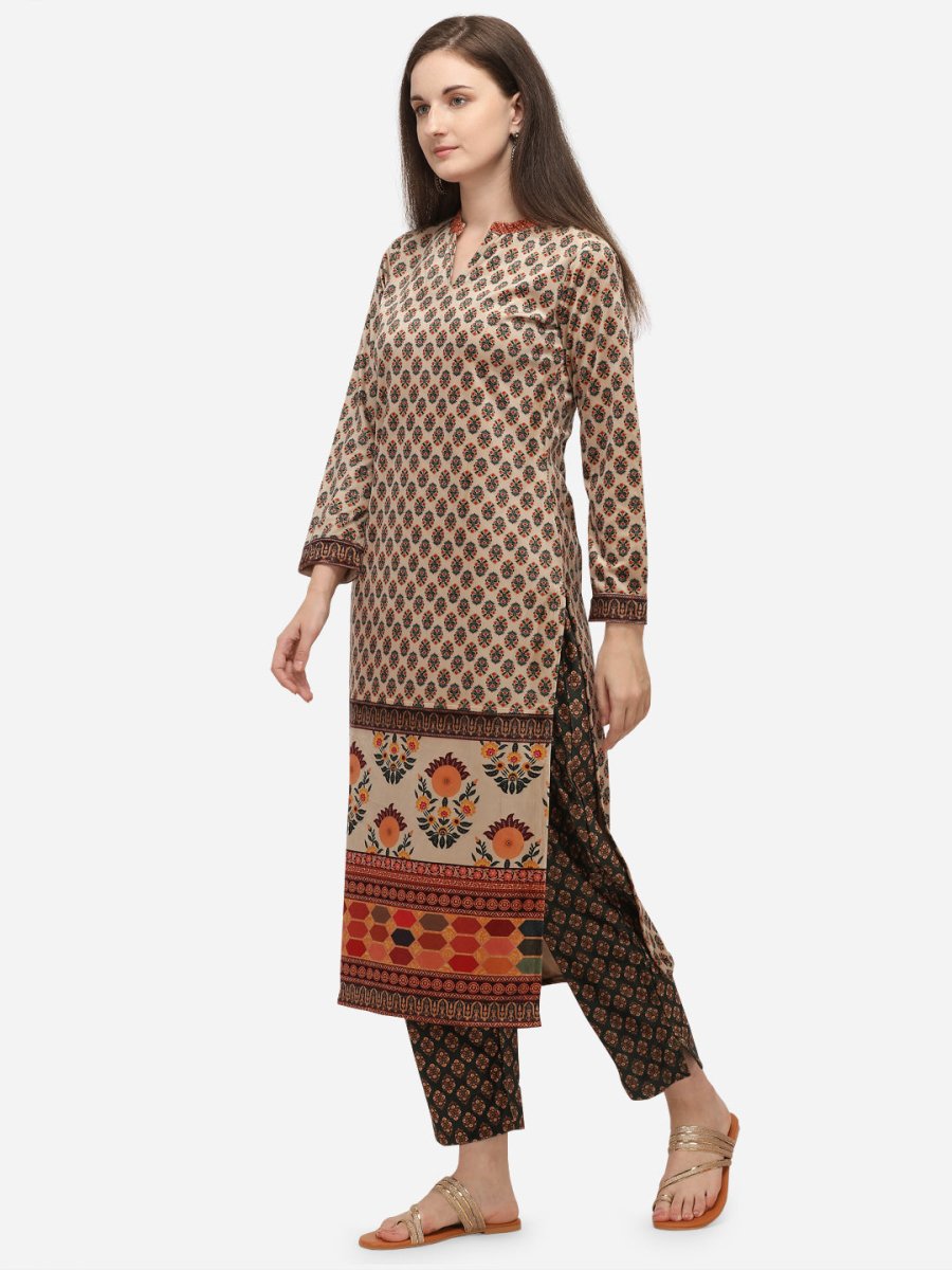 Ahalyaa Off White Long Kurta With Pant | Grocsy