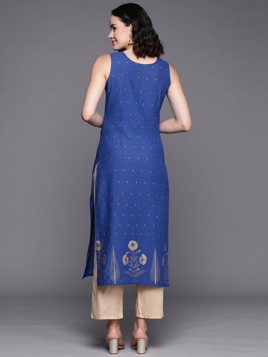 Ahalyaa Floral Printed Gotta Patti Pure Cotton Kurta | Grocsy