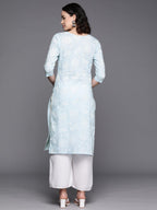 Ahalyaa Floral Block Print Pure Cotton Kurta | Grocsy