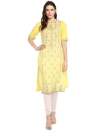 Ahalyaa Womens Cotton Straight Kurta | Grocsy