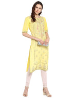Ahalyaa Womens Cotton Straight Kurta | Grocsy