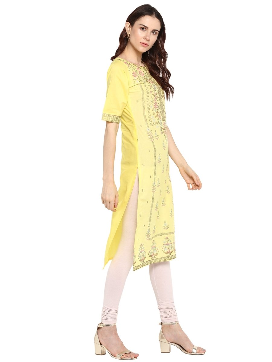 Ahalyaa Womens Cotton Straight Kurta | Grocsy