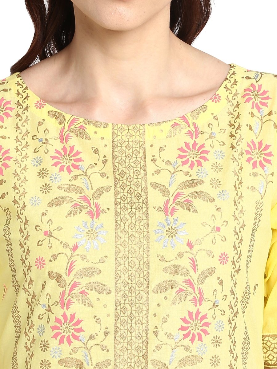 Ahalyaa Womens Cotton Straight Kurta | Grocsy