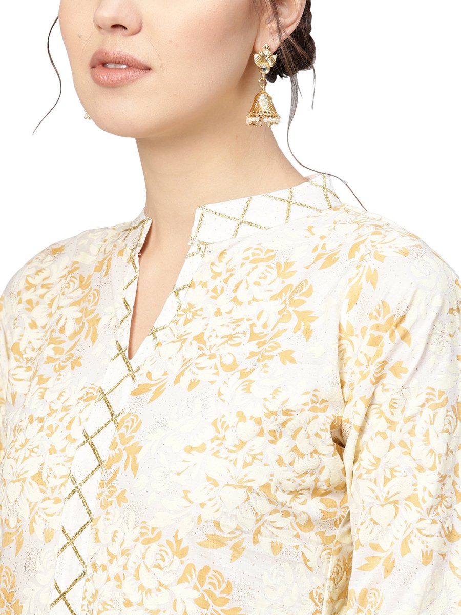 Ahalyaa Women's Straight Cotton Kurta | Grocsy