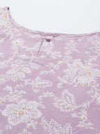 Ahalyaa Floral Printed Pure Cotton Kurta | Grocsy