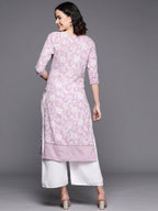 Ahalyaa Floral Printed Pure Cotton Kurta | Grocsy