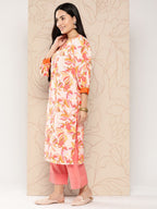 Ahalyaa Women Floral Printed Gotta Patti Crepe Kurta | Grocsy