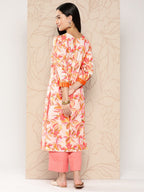 Ahalyaa Women Floral Printed Gotta Patti Crepe Kurta | Grocsy