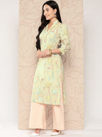 Ahalyaa Women Floral Printed Gotta Patti Crepe Kurta | Grocsy